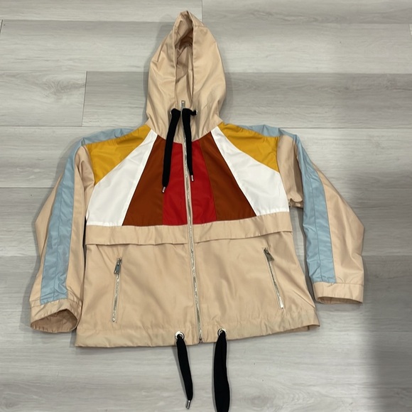 Maje Banela Color Block Windbreaker Jacket - Picture 1 of 14